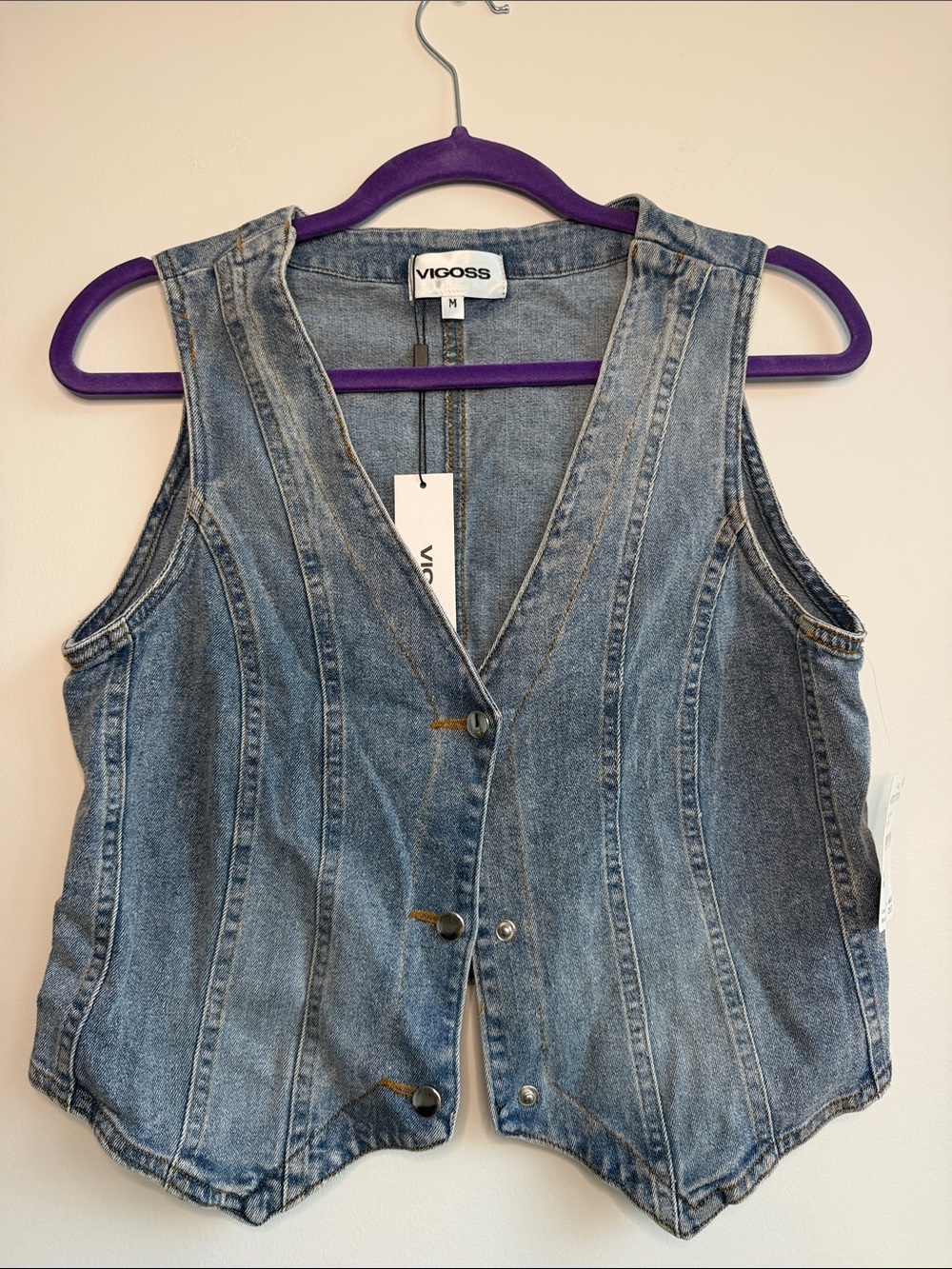 Medium Wash Denim Vest